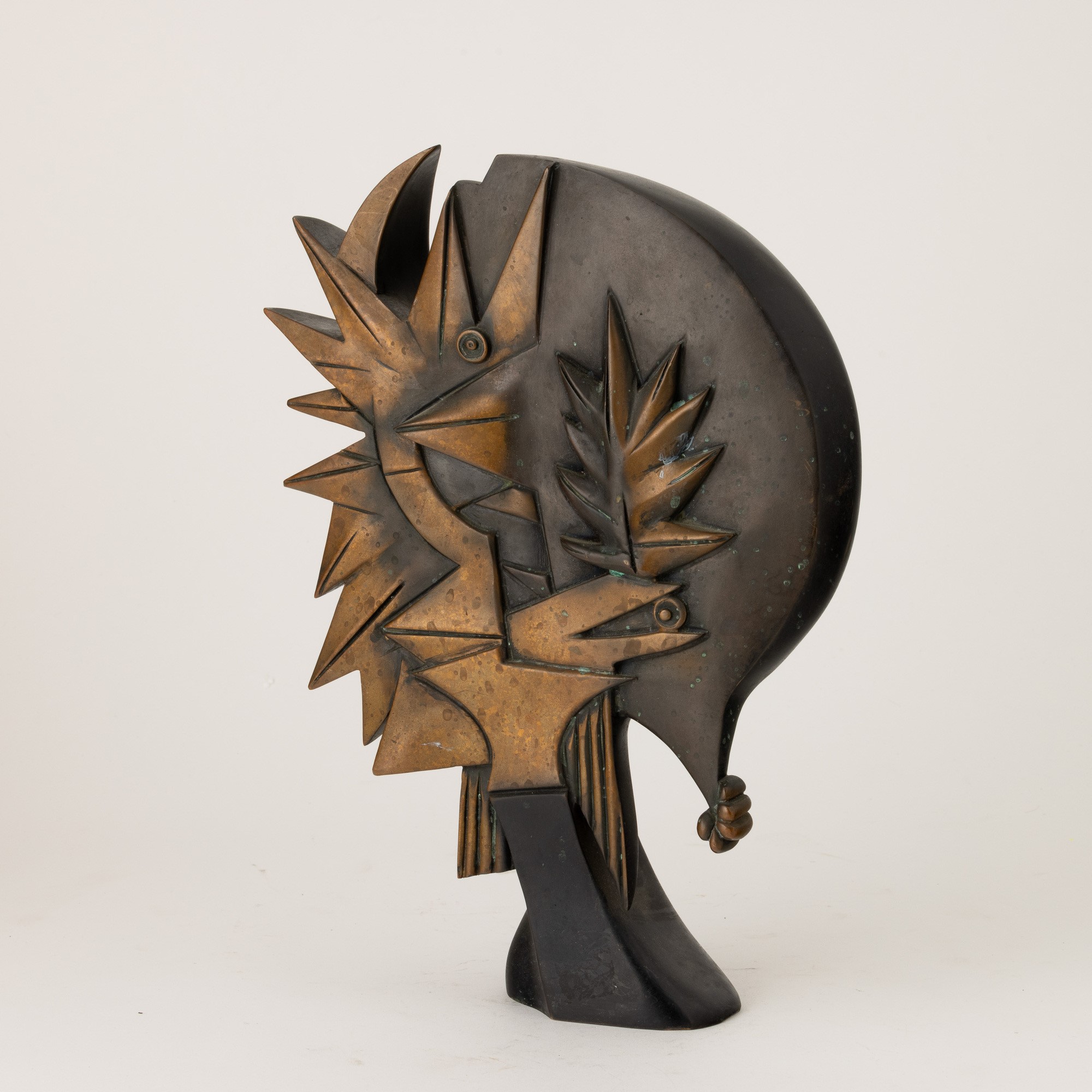 Gianni Dova - Guerriero attico, scultura in bronzo a cera persa