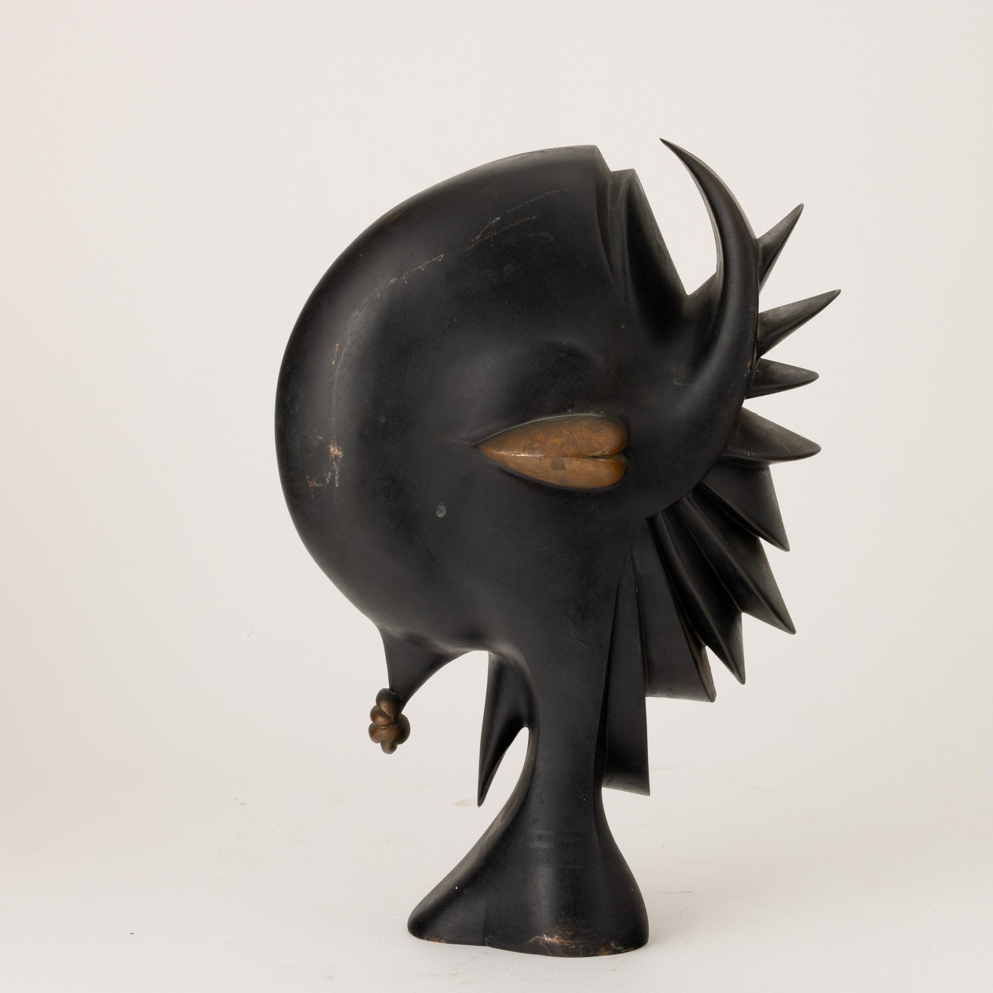 Gianni Dova - Guerriero attico, scultura in bronzo a cera persa