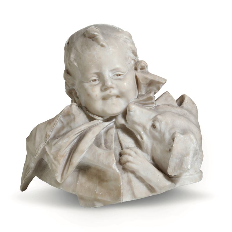 Scultore italiano dell'inizio XX secolo Fanciullo con cane  - Auction 19th-20th Century Sculpture - Cambi Casa d'Aste