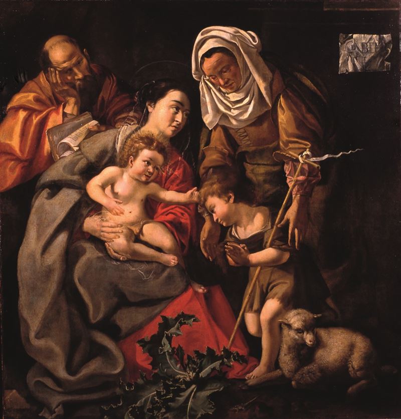 Cornelius de Beer : Sacra Famiglia con San Giovannino e Santa Elisabetta  - olio su tela - Auction Selected Old Masters - Cambi Casa d'Aste
