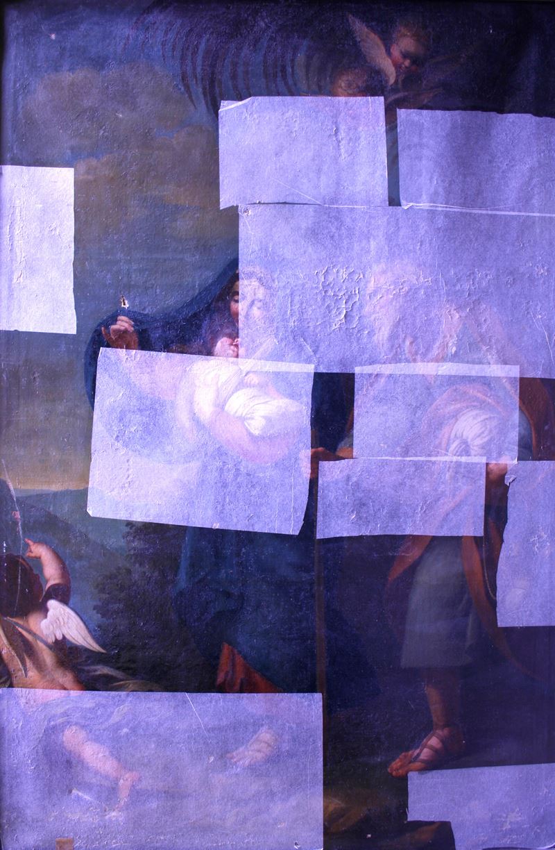 Scuola del XVIII secolo Fuga in Egitto  - olio su tela - Asta Dipinti Antichi - Cambi Casa d'Aste