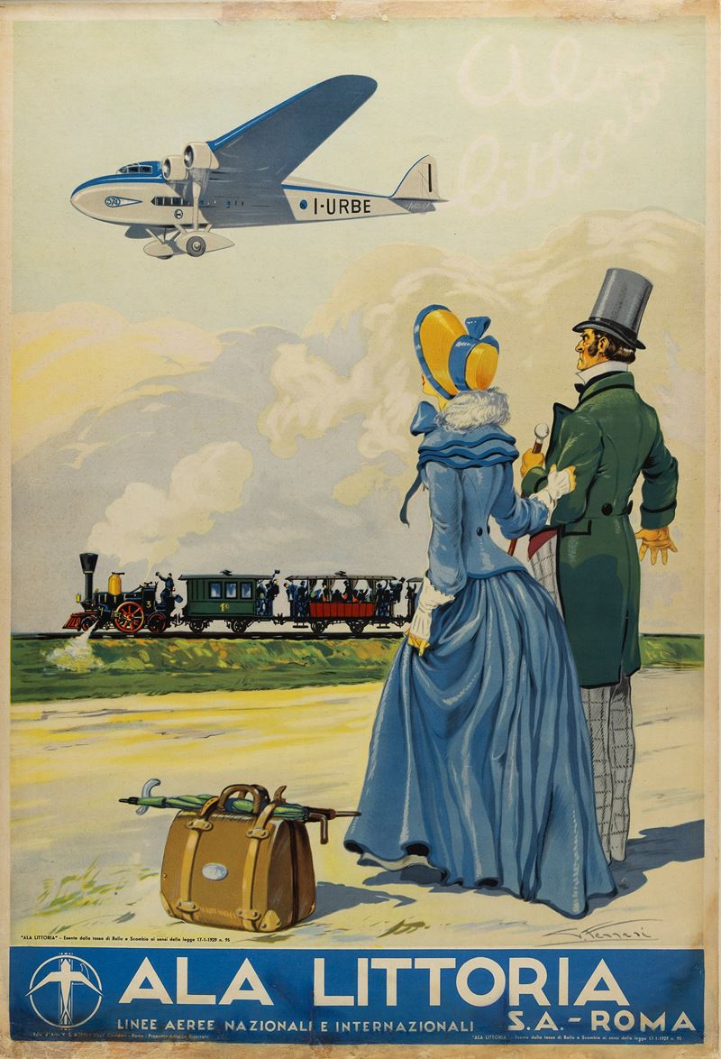 Giulio Ferrari : Ala Vittoria  - Auction POP Culture and Vintage Posters - Cambi Casa d'Aste