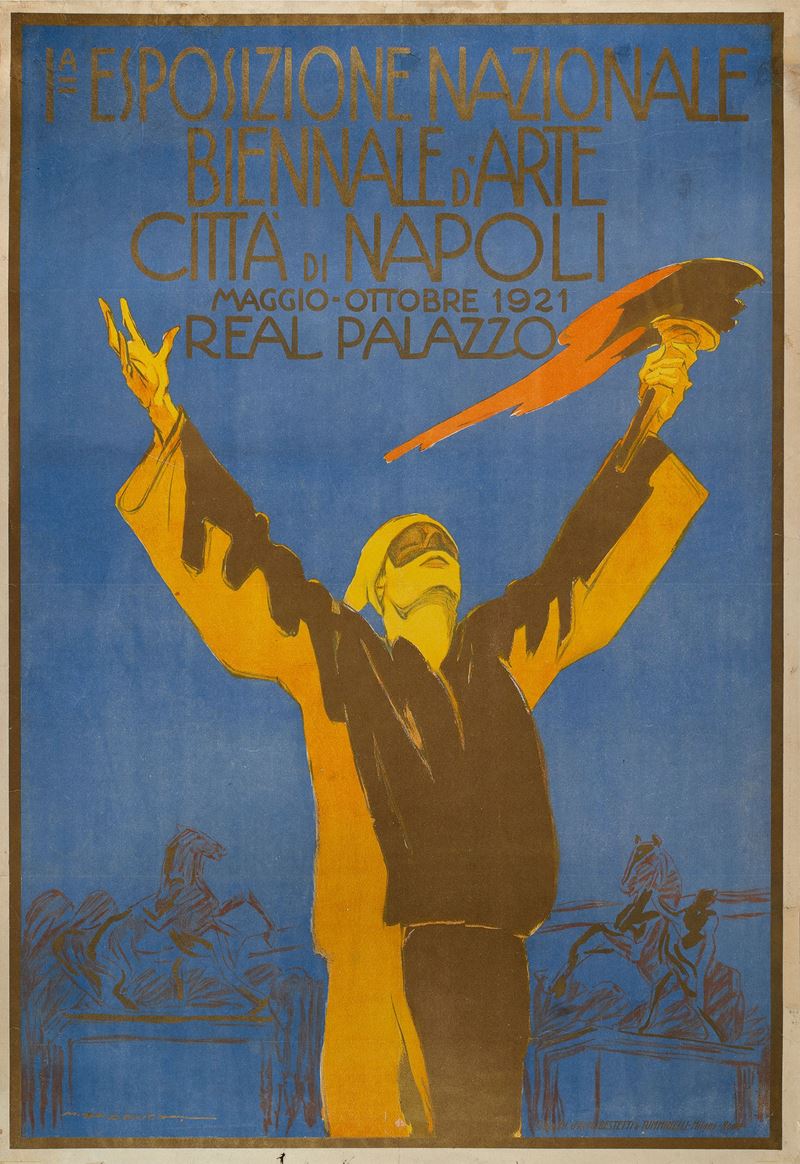 Marcello Dudovich : I° Esposizione Nazionale Biennale Città di Napoli   - Auction POP Culture and Vintage Posters - Cambi Casa d'Aste