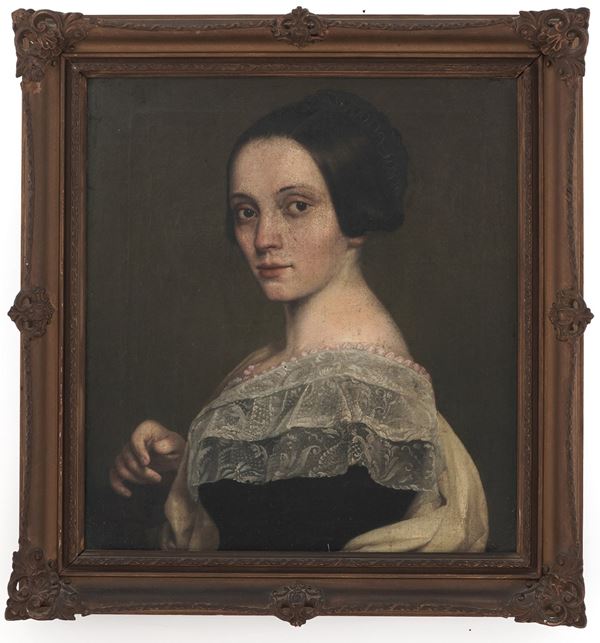 Scuola del XIX secolo Ritratto di gentildonna