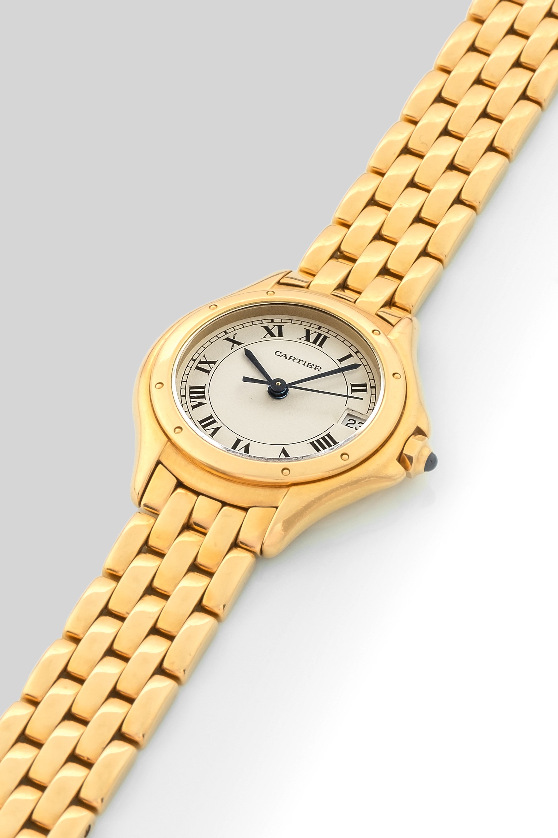 Cartier - Cougar Panthere in Oro Giallo 18k, Quadrante Grenè Movimento al Quarzo, Circa 2000