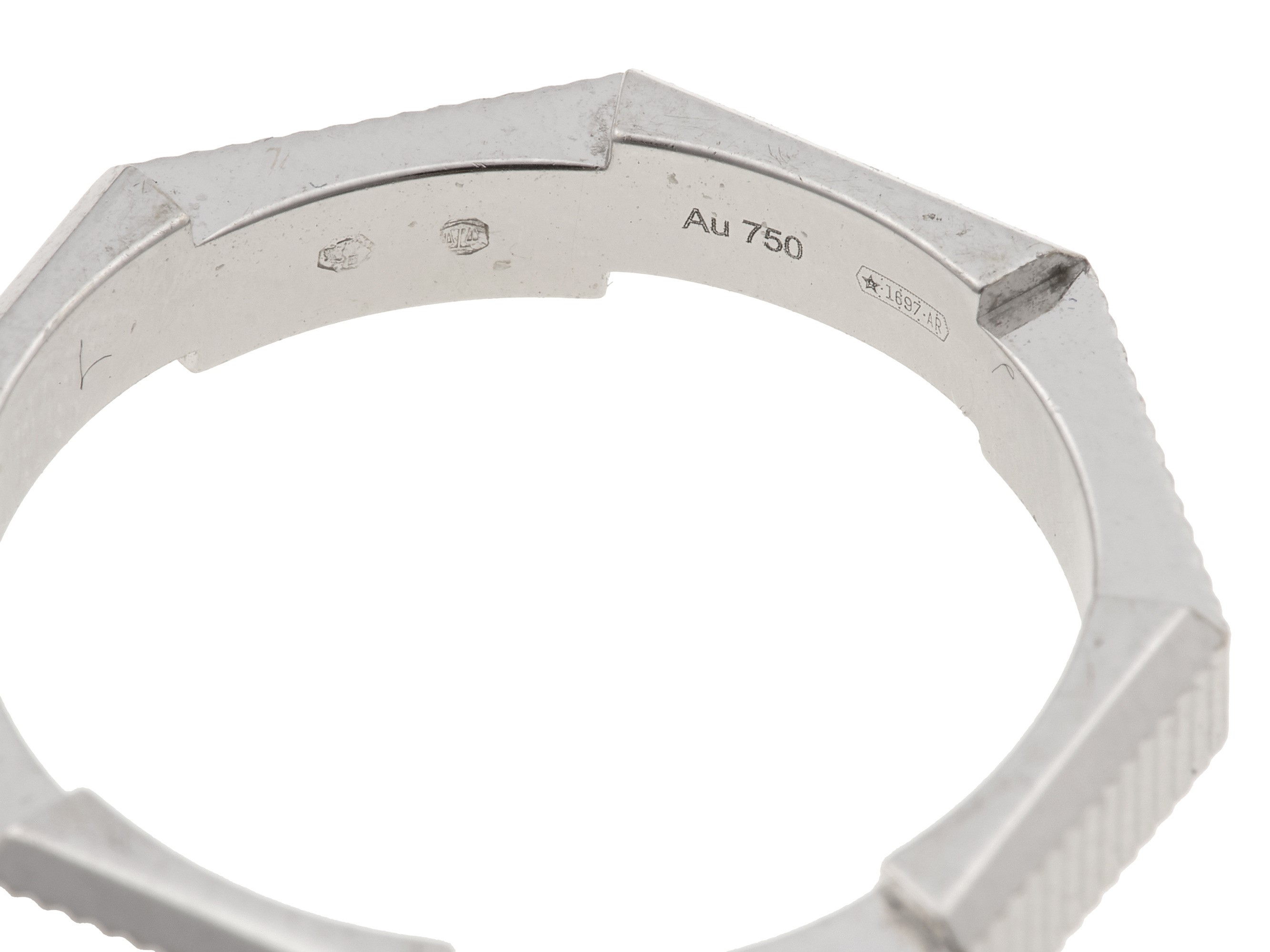 Gucci, Anello 'Link to Love', oro bianco 750/1000, EU 58