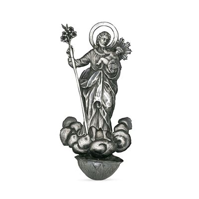 Acquasantiera Raffigurante San Giuseppe. Genova XIX Secolo