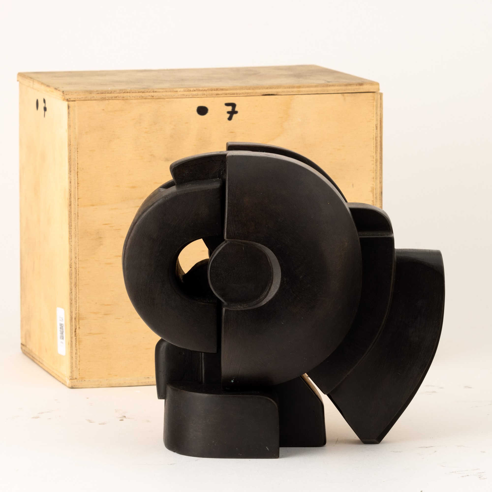 Andrea Cascella - Dedalo, scultura in bronzo nero (1982)