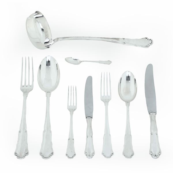 Servizio di posate. Argenteria veneta del XX secolo, argentiere Rino Greggio, Padova