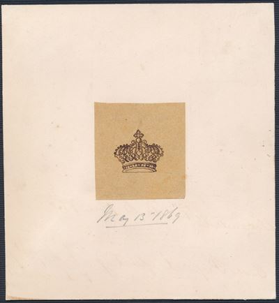 1869 – Regno D’italia - Cartoncino, Proveniente da un Complesso di Documenti della Casa De la Rue...