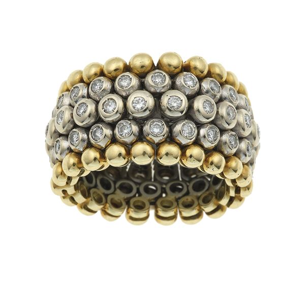 Gold and diamond ring