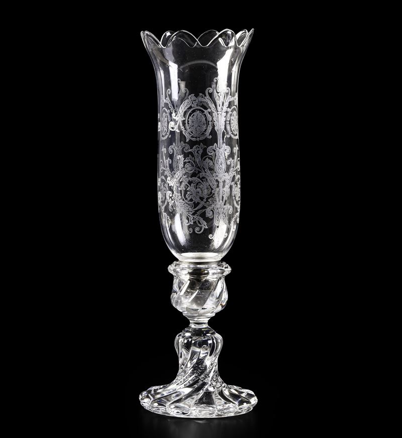 Baccarat, Candeliere 'Bambou Tors', Cristallo, XX secolo