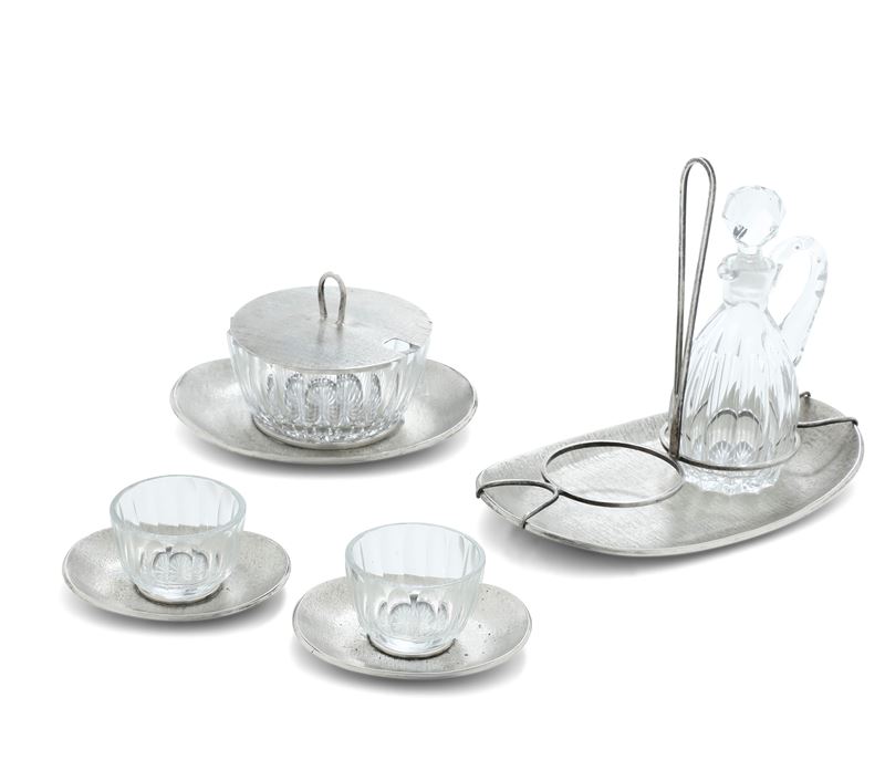 Oliera, formaggera e due saliere. Finzi Arte di Arrigo e Olga Finzi, Milano anni’60  - Auction L'Art  de la Table - Cambi Casa d'Aste