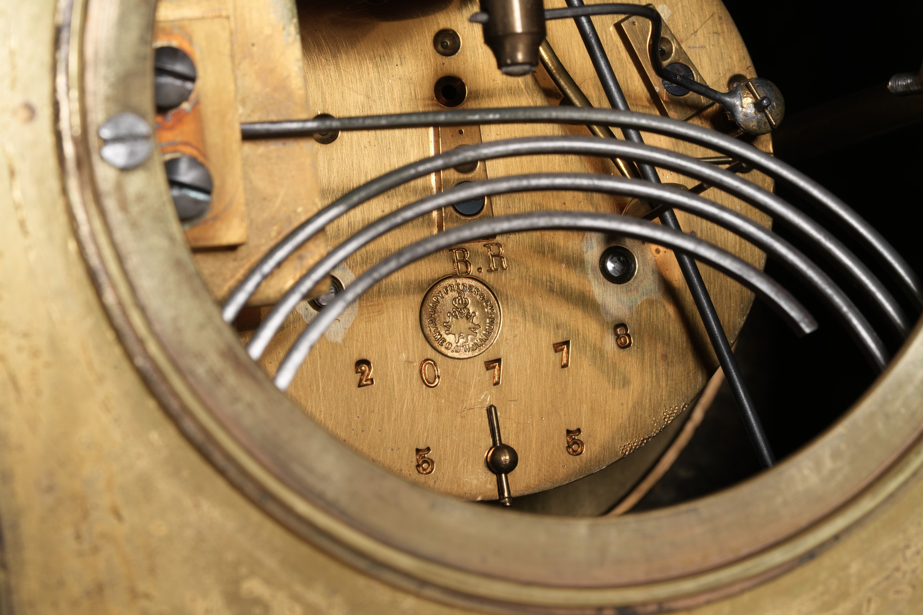 Orologio da Appoggio in Bronzo Dorato. Fine del XIX Secolo