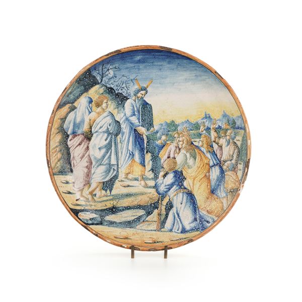 Piatto istoriato. Centro Italia, XX secolo.