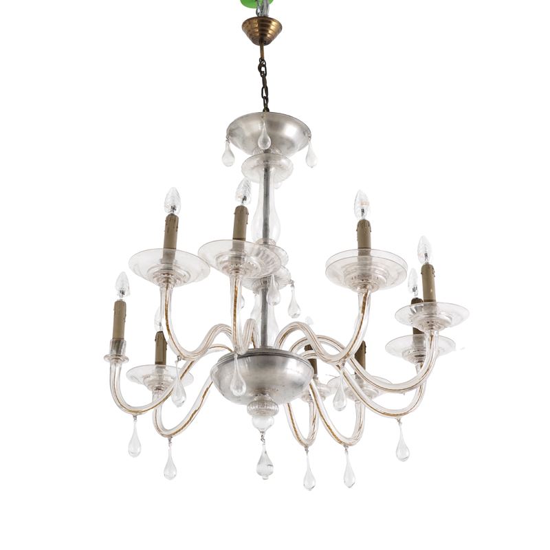 Lampadario in vetro di murano  - Asta Antiquariato - Cambi Casa d'Aste