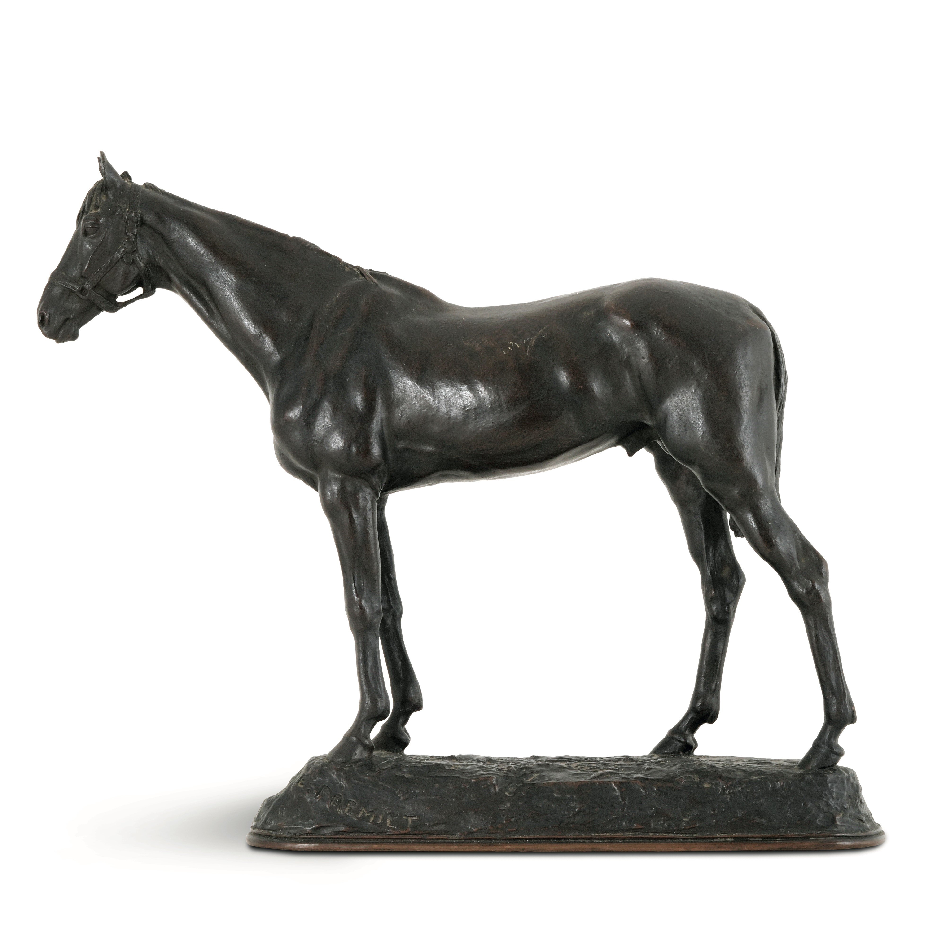 Emmanuel Frémiet - Cavallo in bronzo fuso e patinato