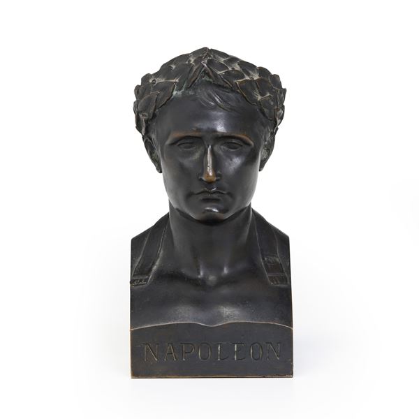 Piccolo busto di Napoleone, firmato A. Vela