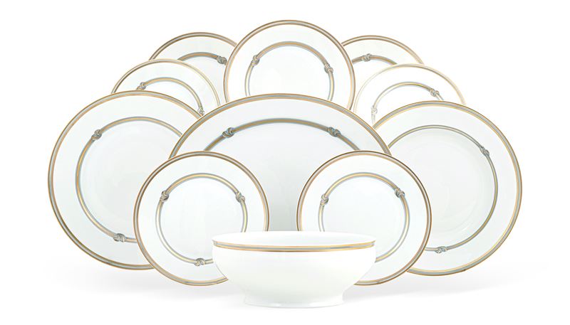 Servizio da tavola “Ruban Or”. Parigi, Manifattura Christofle, ultimo quarto del XX secolo.  - Asta Dimore Italiane - Cambi Casa d'Aste