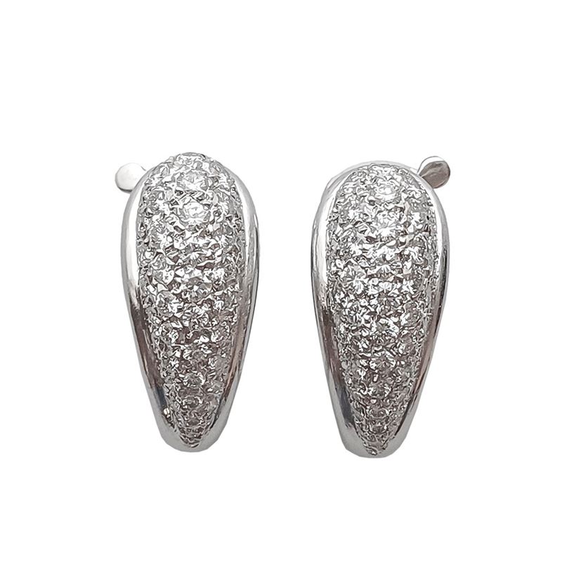 Cartier Paris. Orecchini con diamanti  - Asta Fine Jewels - Cambi Casa d'Aste