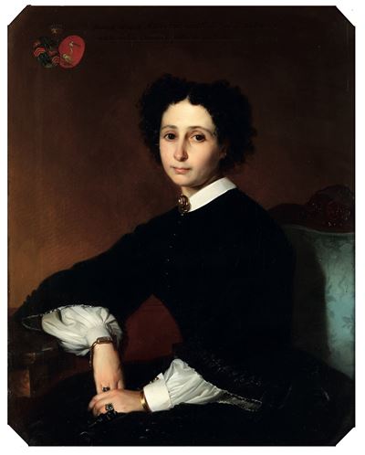 Scuola del XIX Secolo Ritratto della Contessa Albertoni Nata Carcano
