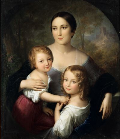 Ritratto della Marchesa Carcano con i Figli
