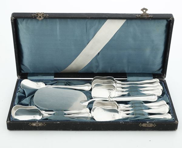 11 cucchiaini in metallo argentato Christofle