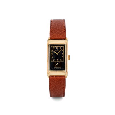 Prince Observatory Ref 1862 in Oro Giallo 18k, Quadrante Nero Numeri Breguet, Circa 1920
