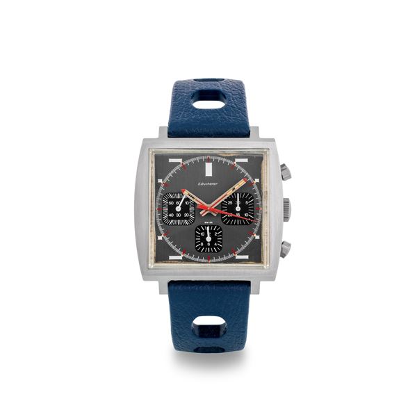 Raro Monaco ref 73633 in acciaio, quadrante grigio antracite satinato personalizzato per Bucherer, circa  [..]