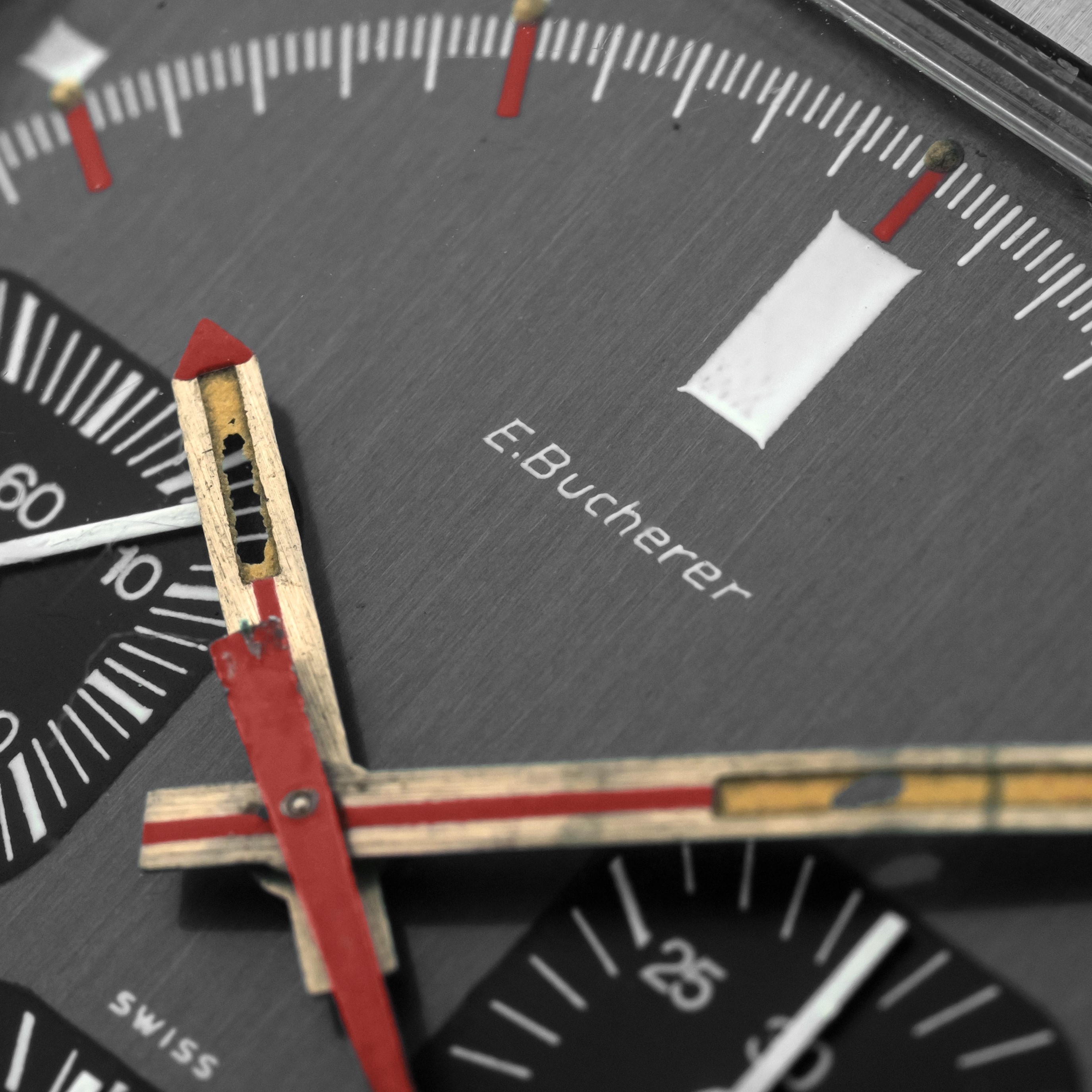 Heuer - Raro Monaco Ref 73633 in Acciaio, Quadrante Grigio Antracite Satinato Personalizzato per ...