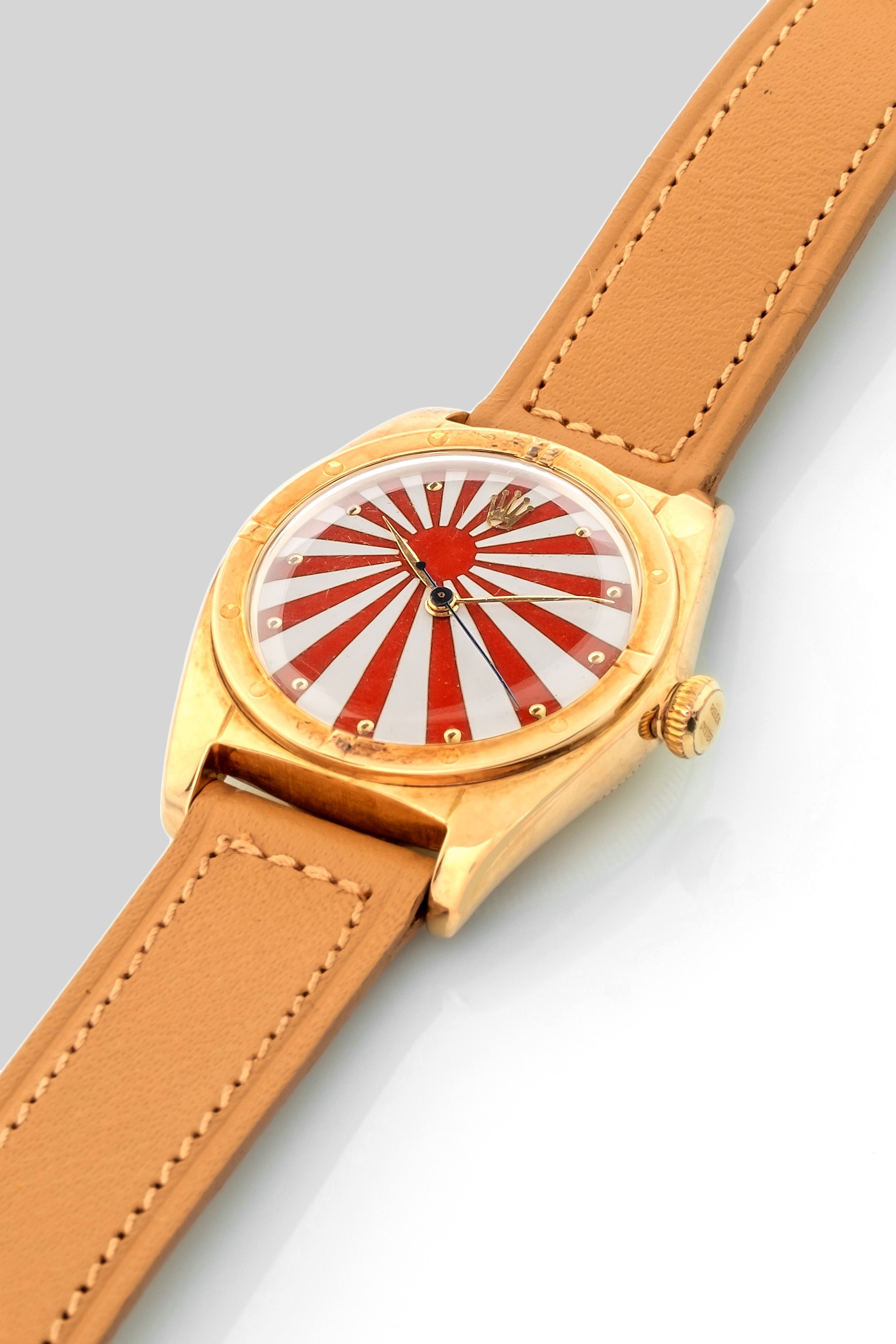 Rolex - Ovetto Ref 5015 con Quadrante in Smalto Artigianale D'epoca Raffigurante Bandiera del Gia...