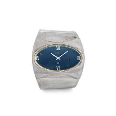 Raro Orologio con Bracciale Semirigido in Argento 925, Circa 1950