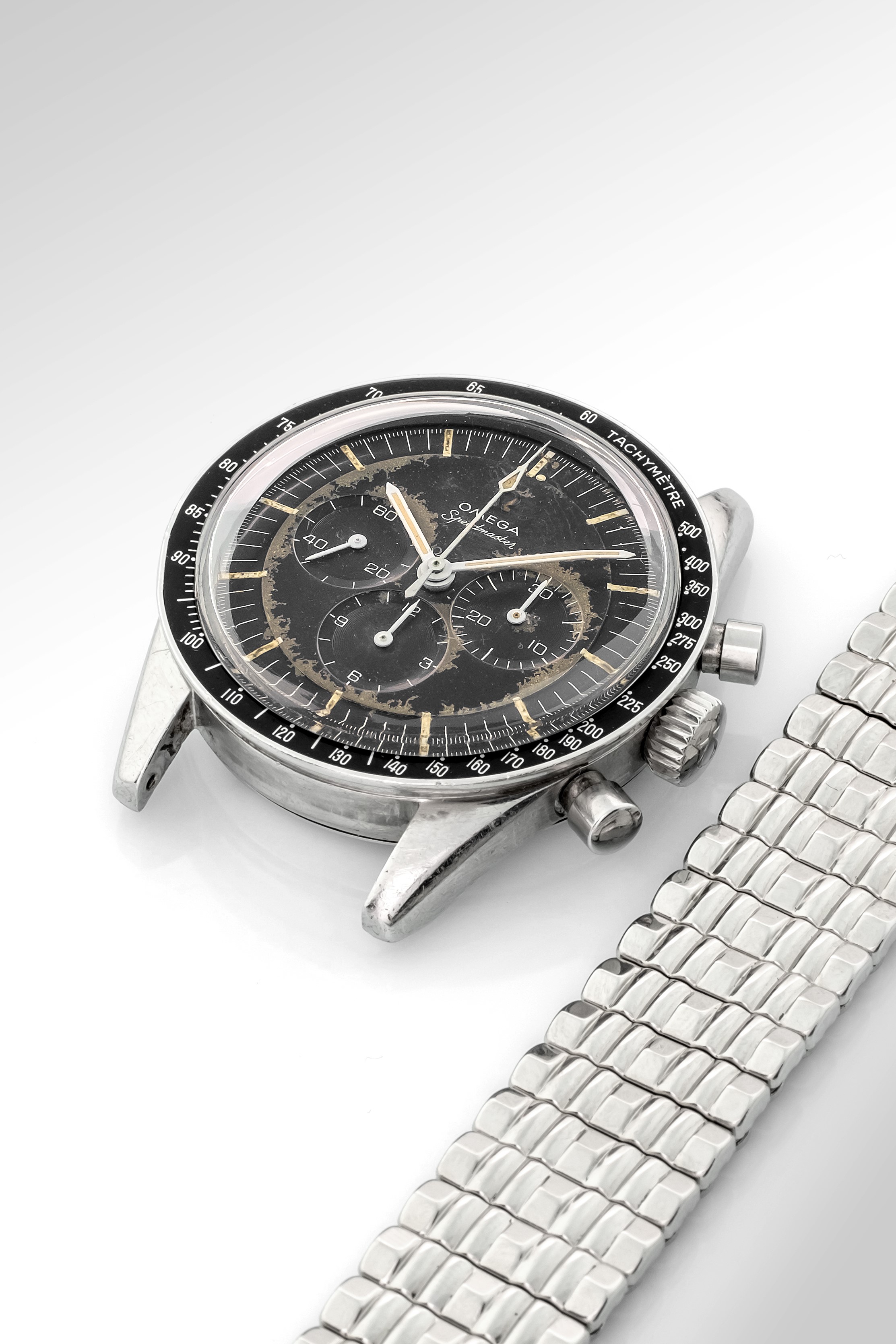 Omega - Speedmaster Ref 105.003 con Rarissimo Quadrante Grigio Soleil in Acciaio, Carica Manuale ...