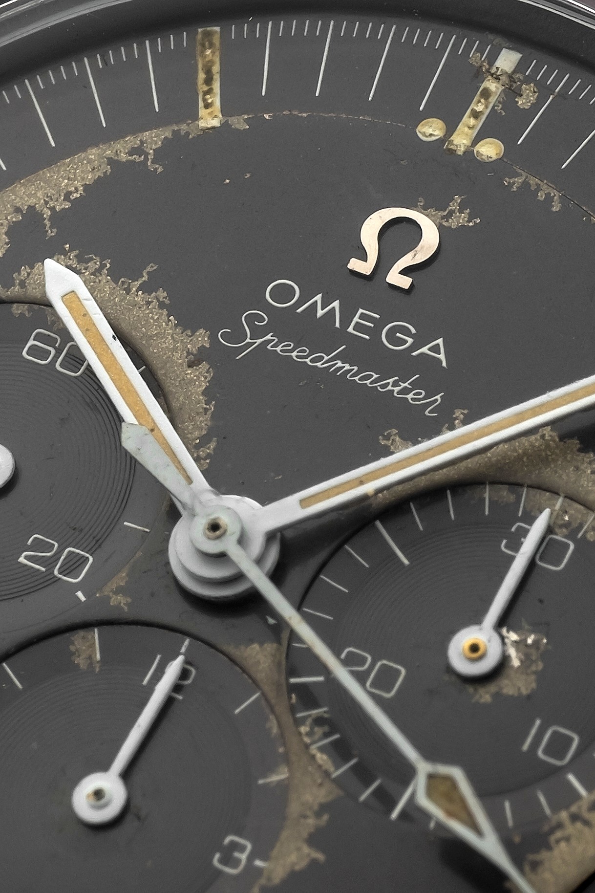 Omega - Speedmaster Ref 105.003 con Rarissimo Quadrante Grigio Soleil in Acciaio, Carica Manuale ...