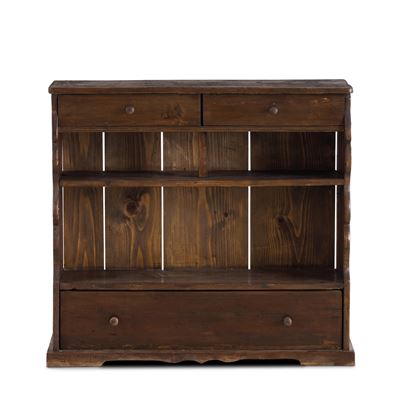 Piattaia in Legno a Tre Cassetti. XX Secolo