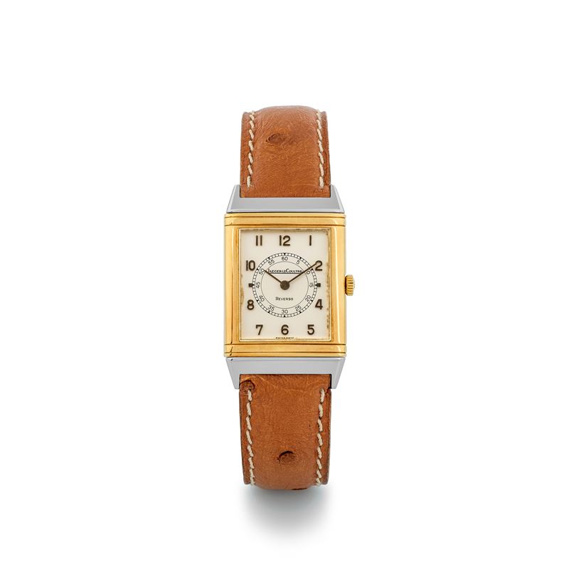 Jaeger-LeCoultre : Reverso ref 141.001.5 acciaio e oro, carica manuale, circa 1990  - Asta Orologi da Polso - Cambi Casa d'Aste