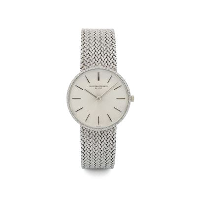 Extrapiatto Ref 6714 in Oro Bianco 18k Bracciale Integrato, Carica Manual, Circa 1965