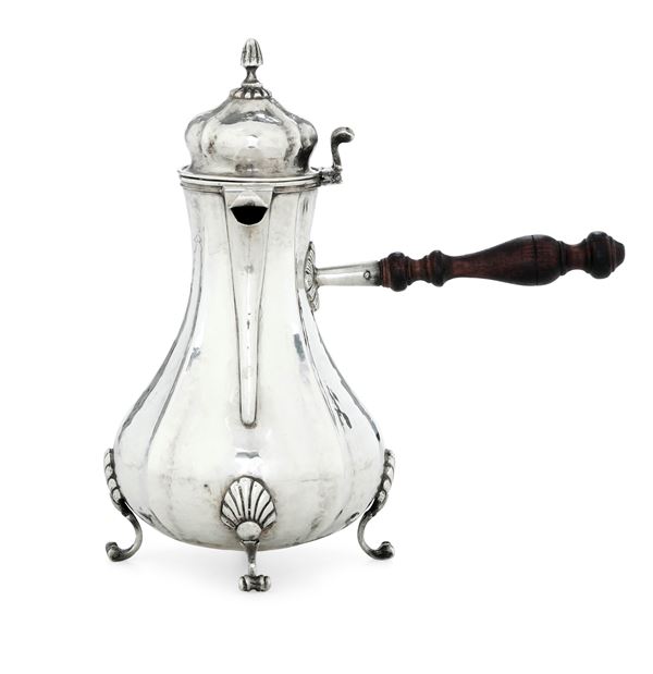 Caffettiera. Manifattura degli inizi del XIX secolo, marchi di importazione milanesi e marchio dell'argentiere Luca Franceschini (1838-1863)