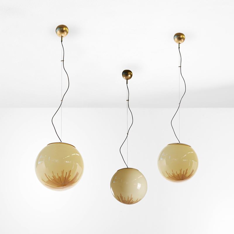 Murano : Tre lampade a sospensione  - Auction Design - Cambi Casa d'Aste