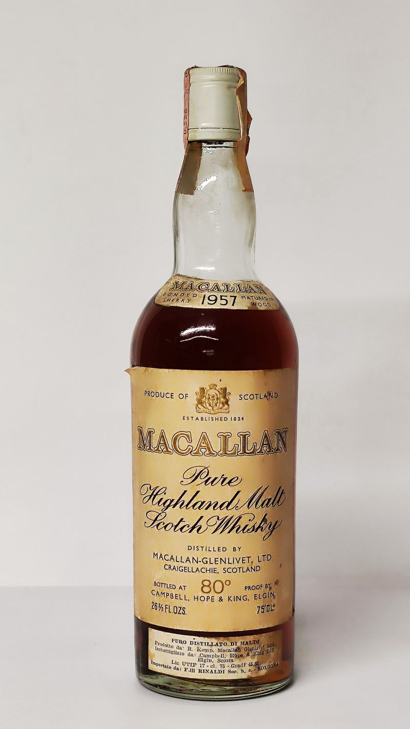 The Macallan 1957, Pure Highland Malt Scotch Whisky  - Asta Spring Wines and Spirits - Cambi Casa d'Aste