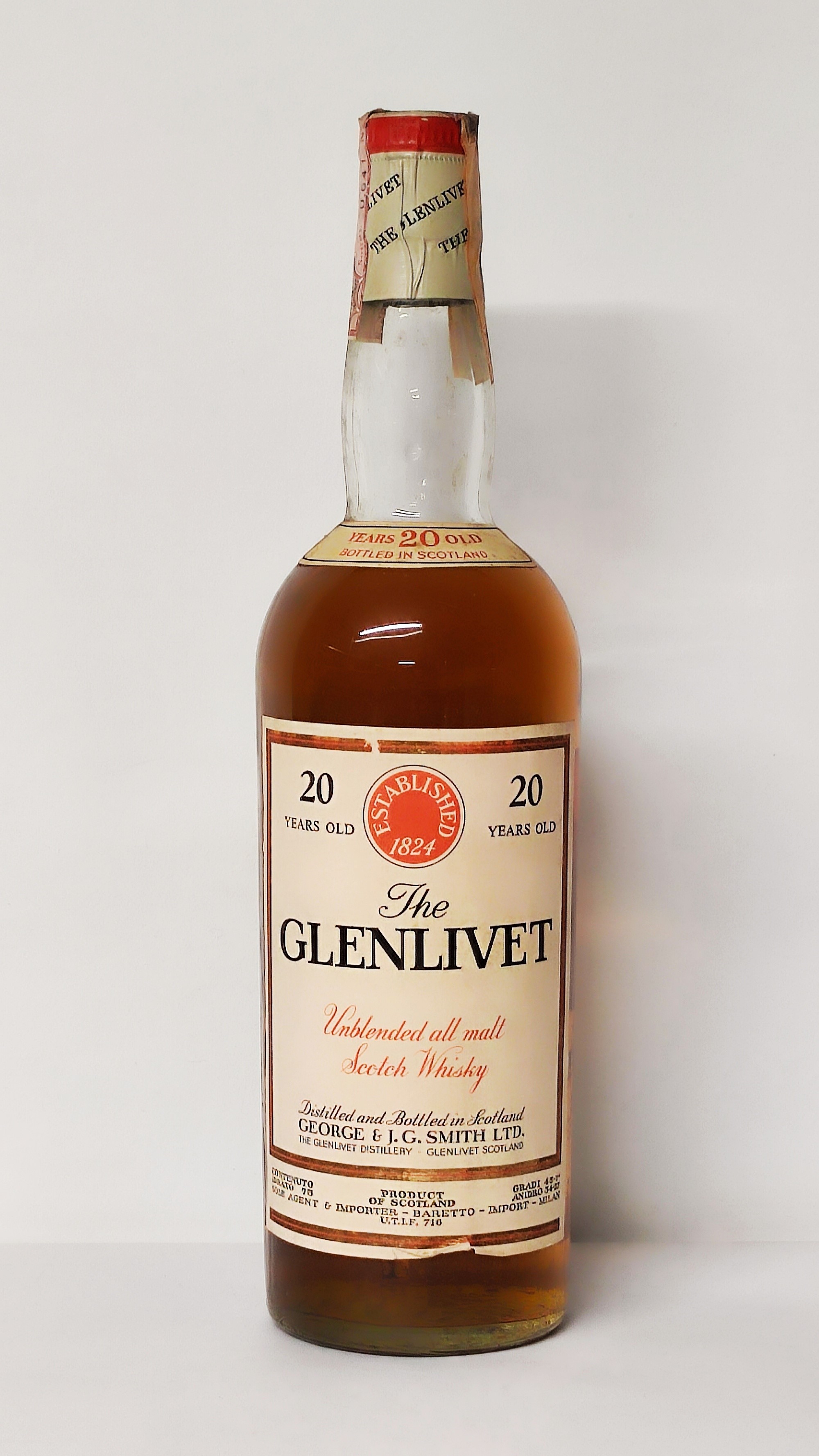The Glenlivet Baretto 20 Years Old, Unblended All Malt Scotch Whisky