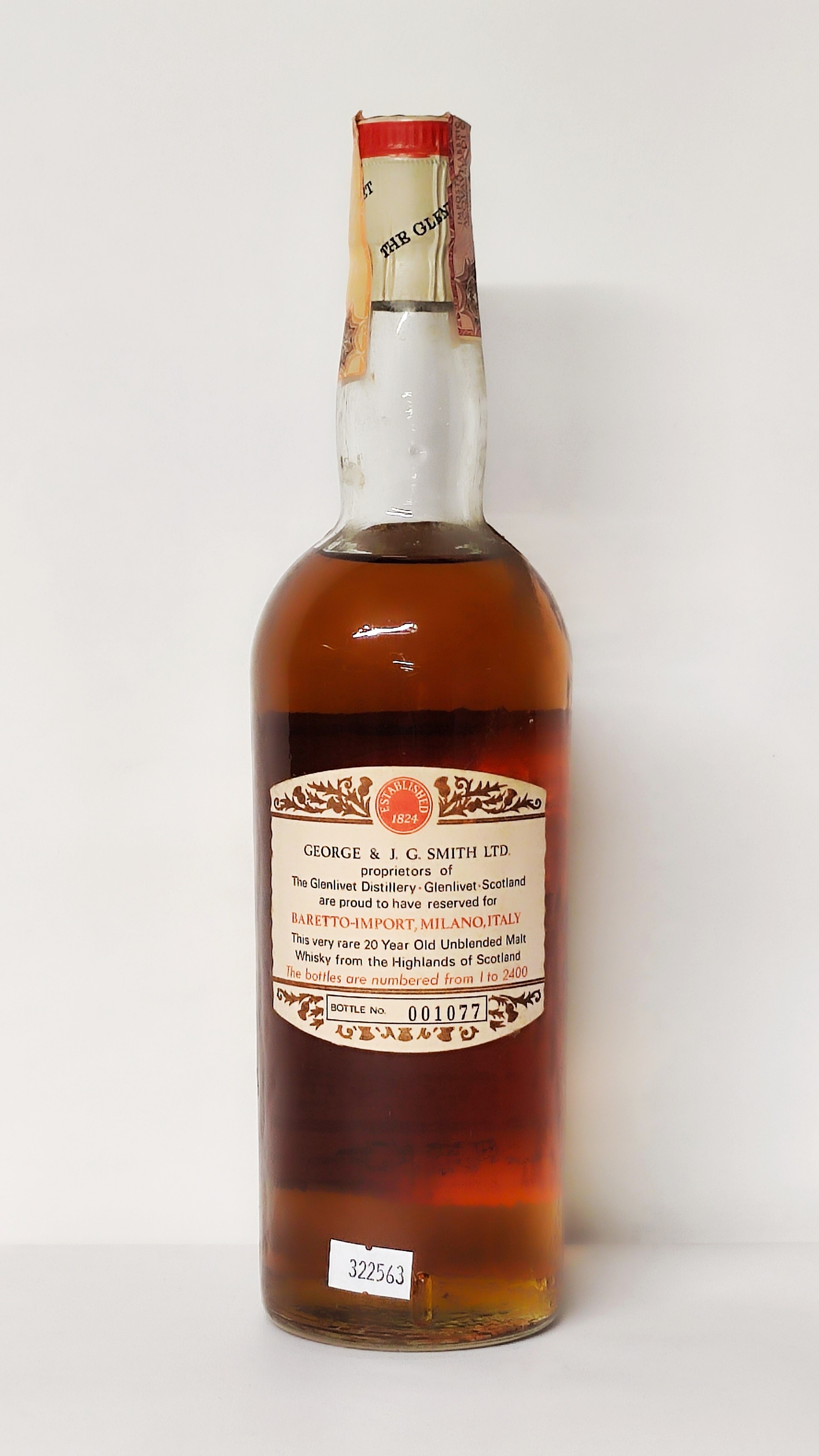 The Glenlivet Baretto 20 Years Old, Unblended All Malt Scotch Whisky