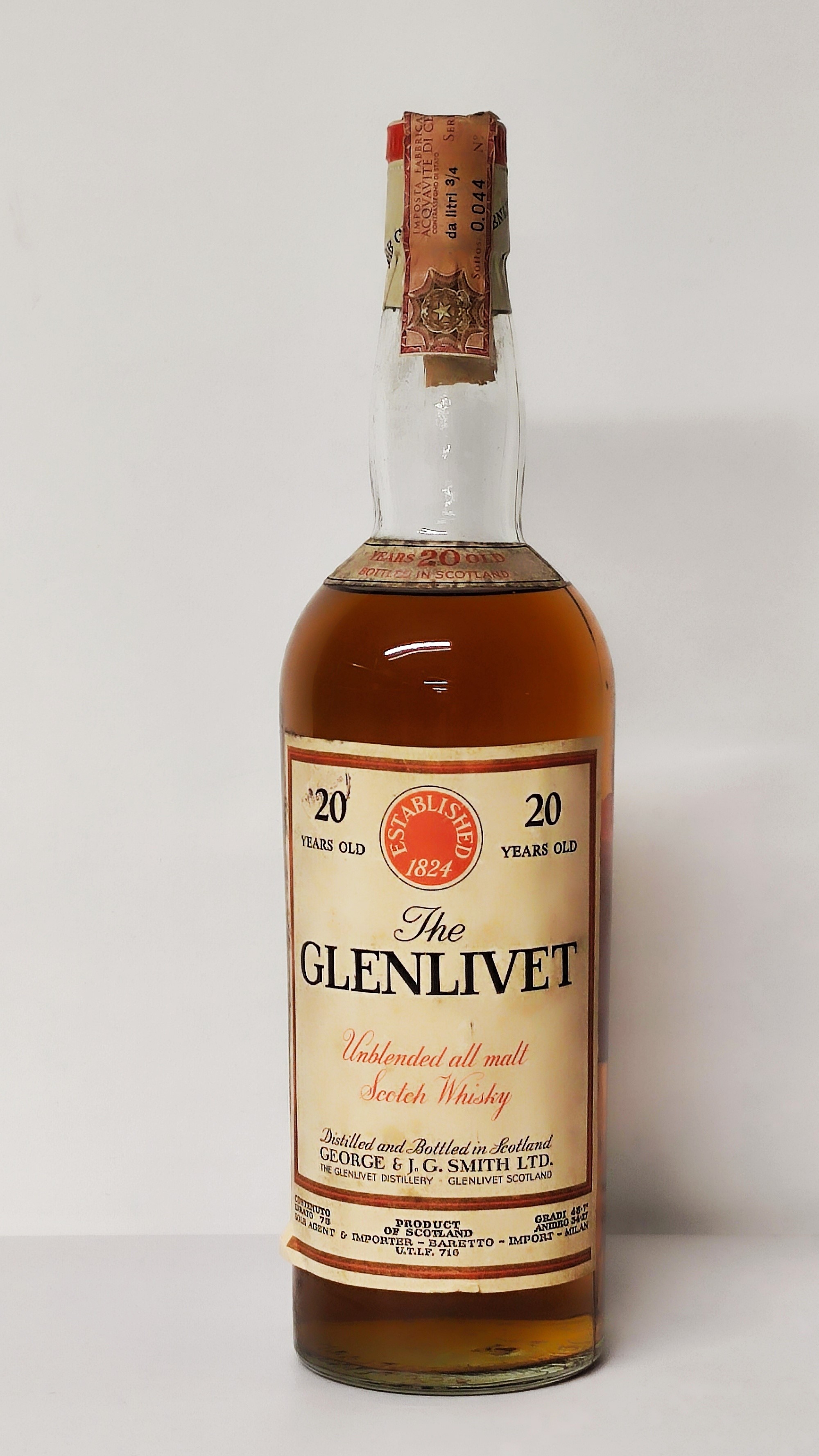 The Glenlivet Baretto 20 Years Old, Unblended All Malt Scotch Whisky