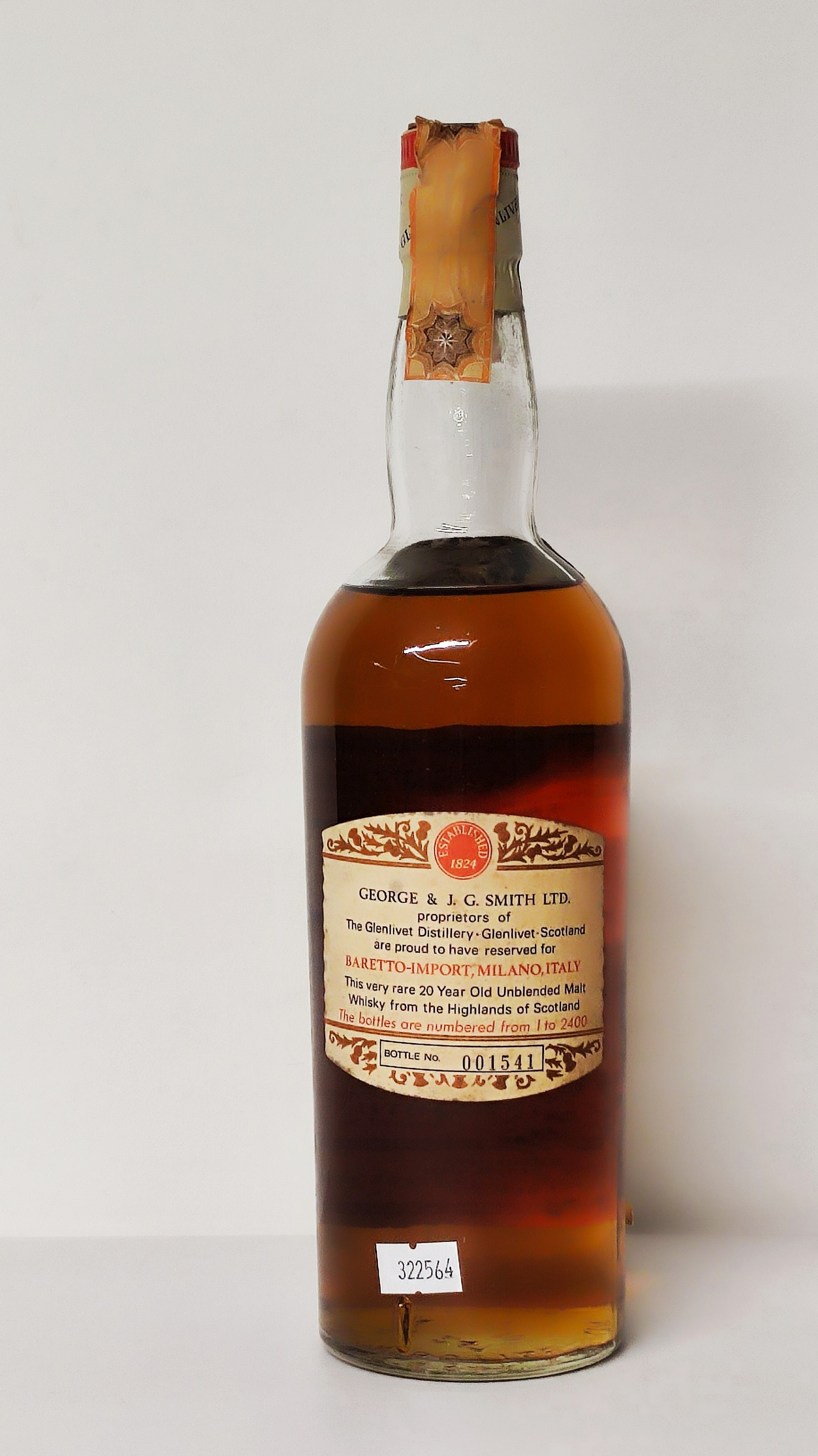 The Glenlivet Baretto 20 Years Old, Unblended All Malt Scotch Whisky