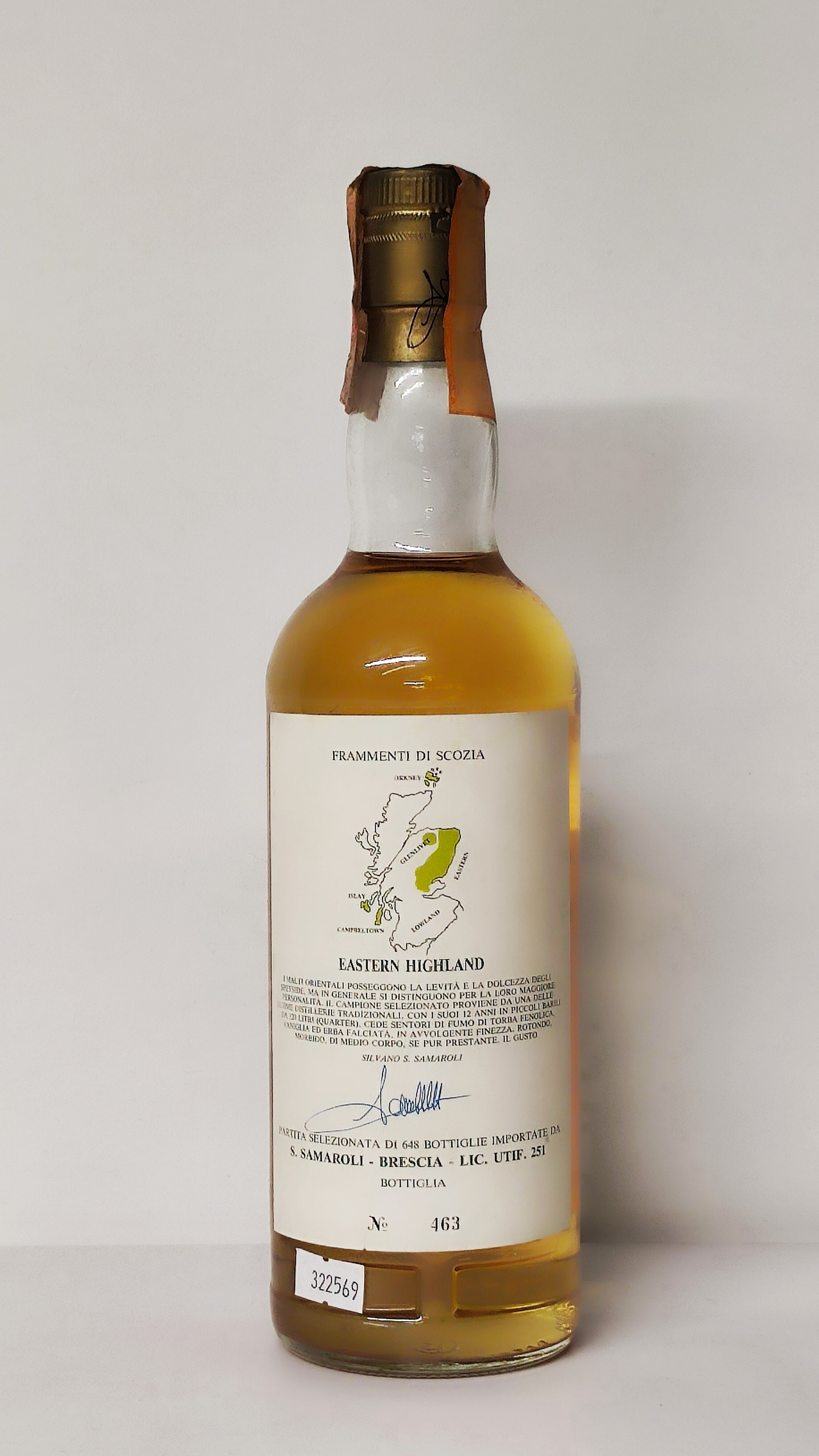 Eastern Samaroli, Highland Single Malt Whisky