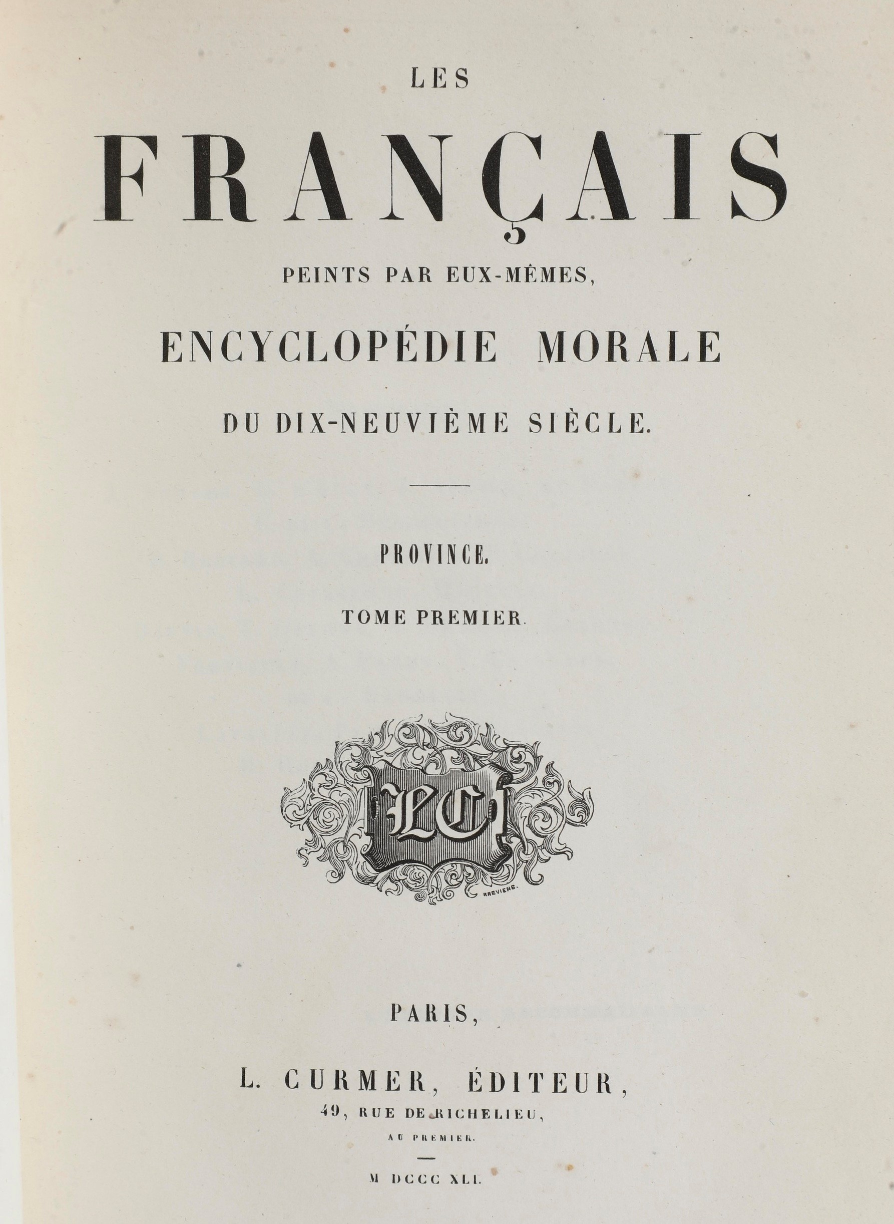 Aa.vv. Les Francais Peints Par eux-Mémes...paris, L. Curmer, 1841