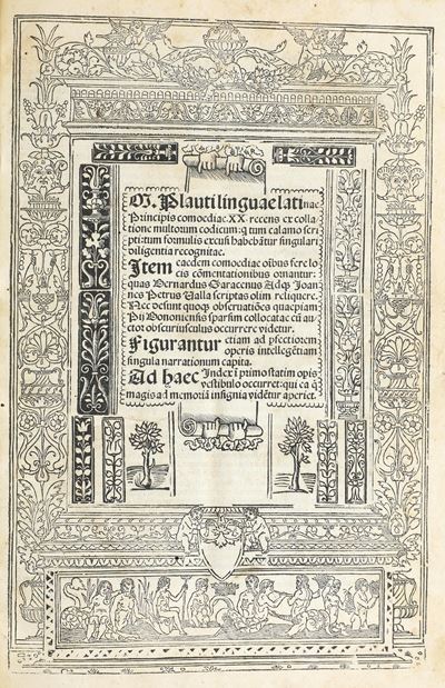 Plautus Titus Maccius (tra il 255 e il 250 a.C. – 184 a.C.) Comoediae 20 Recens Singulari Diligen...