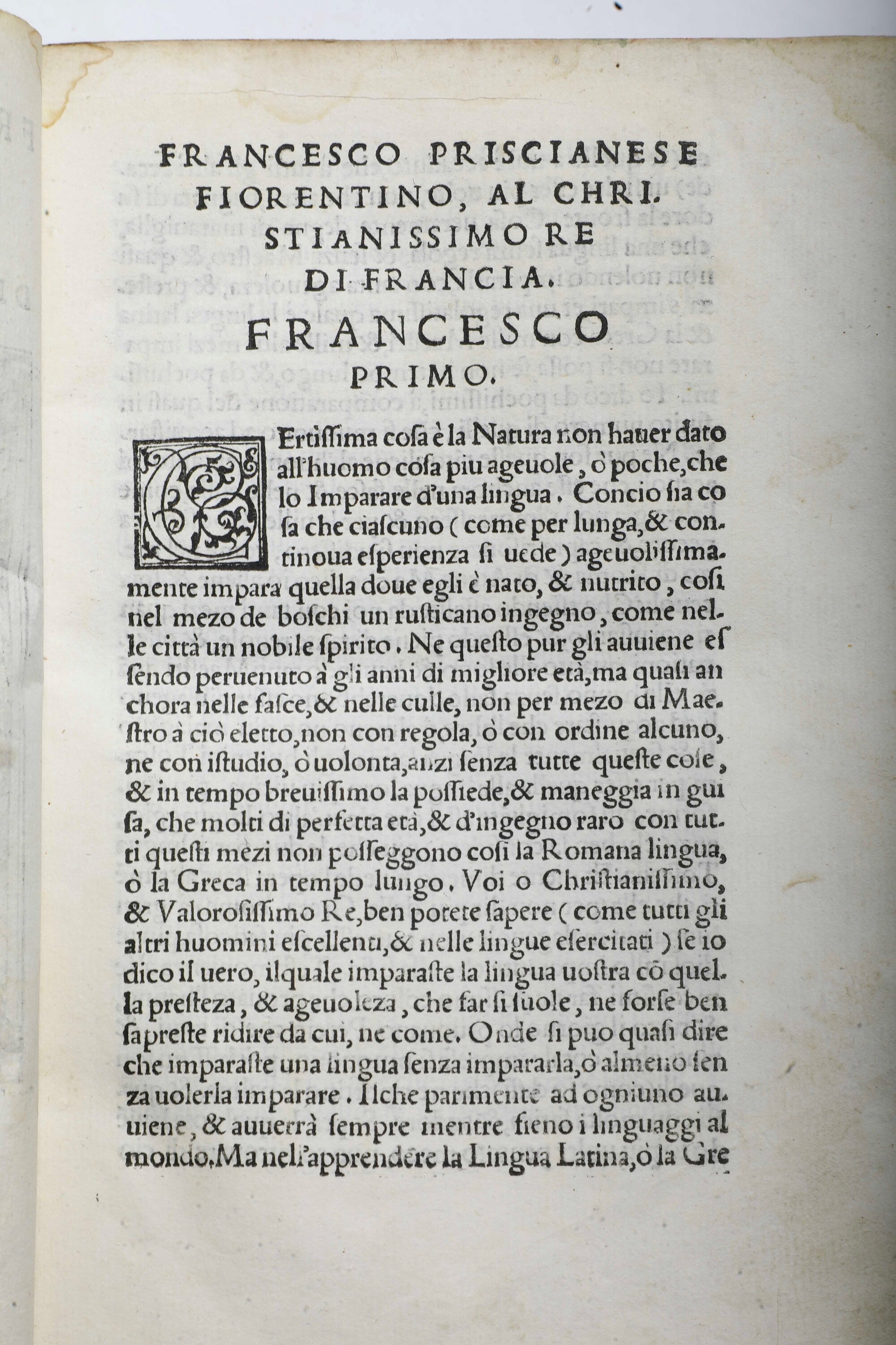 Priscianese Francisco (1494-1575) della Lingua Romana a Giovani Desiderosi delle Romane Lettere /...