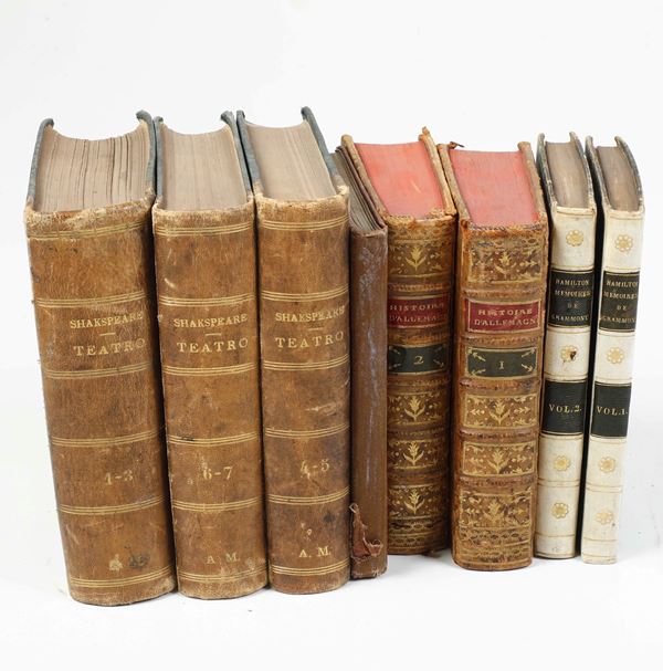 Shakespeare William (1564-1616) Teatro completo... voltato in prosa italiana da Carlo Rusconi Torino 1858-1859