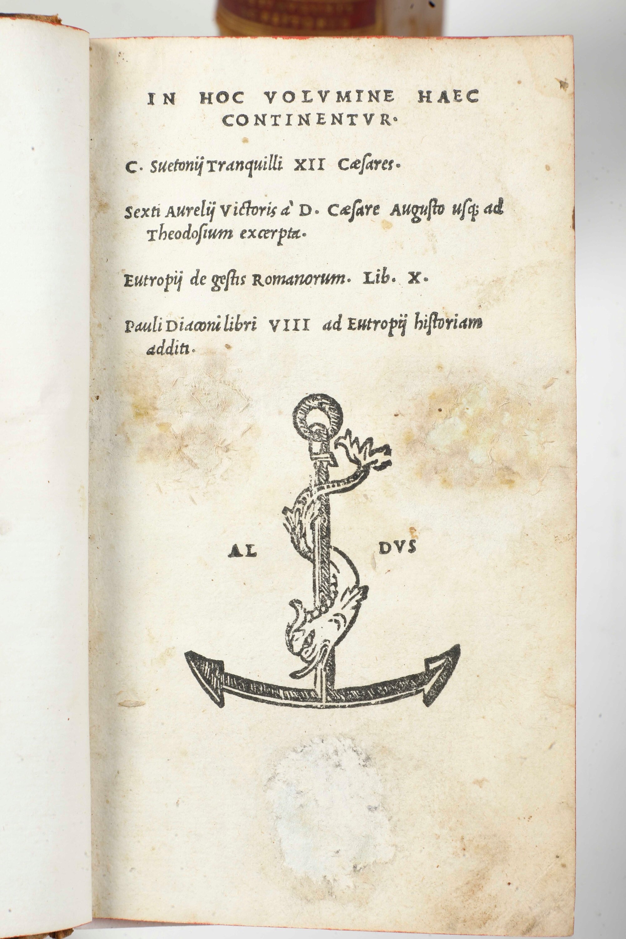Autori Vari- Eredi di Aldo Manuzio Historiae Augusta Scriptores... Due Volumi Divisi in Tre Tomi,...